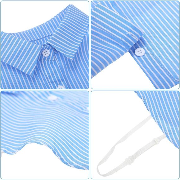 Women Fake Collars 4 Pack Cotton Detachable Half Shirts Casual Halloween - Picture 7 of 7